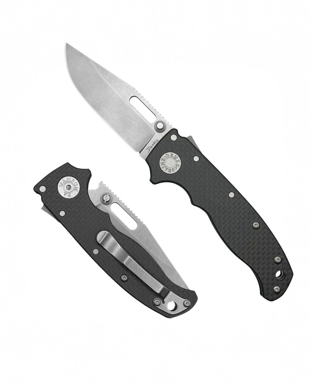 Demko Knives-Demko Knives AD20.5 - Carbon Fiber Handles - 20CV Clip Point Blade-1-Urban Cutlery