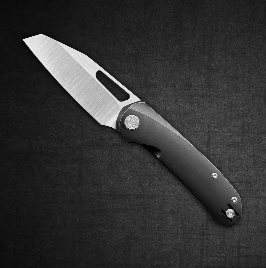Divo Knives-Divo Buzz - Tux - Blackwashed Ti / Satin Blade-Urban Cutlery