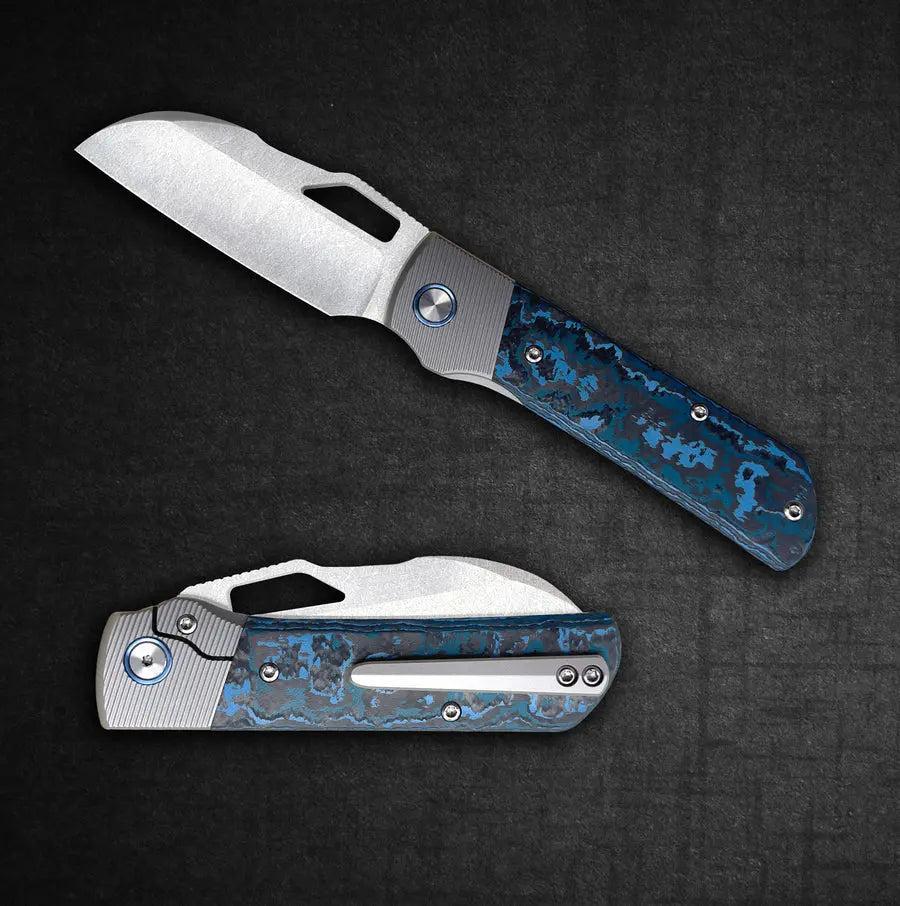 Divo Knives-Divo Stout V2 - RIGHTY - Arctic Storm - Stonewashed Blade-Urban Cutlery