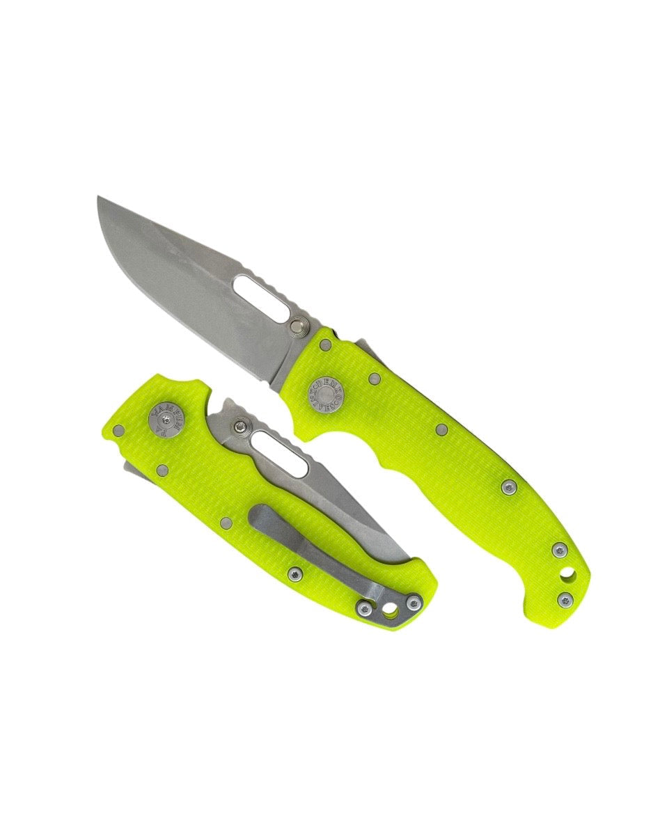 Demko Knives USA MGAD20 - Dayglow G10 Handles - 3V Clip Point Blade