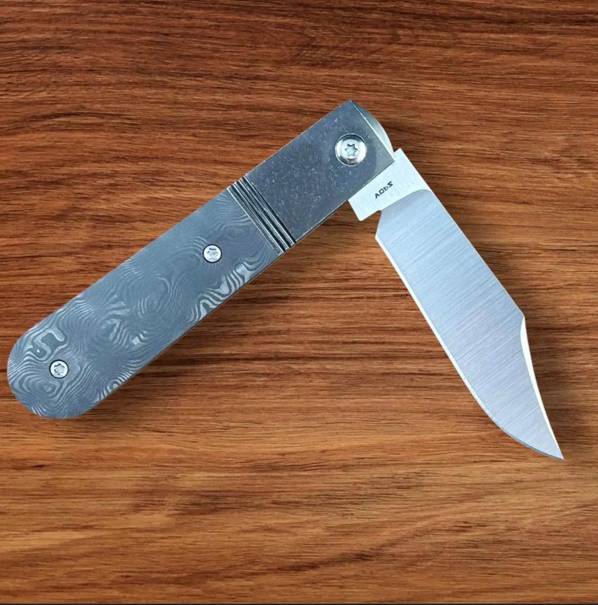 Jack Wolf Knives-Jack Wolf Knives - Big Bro Jack - FAT CARBON BLACK DUNES - w/ FREE Steel Bottle-Urban Cutlery