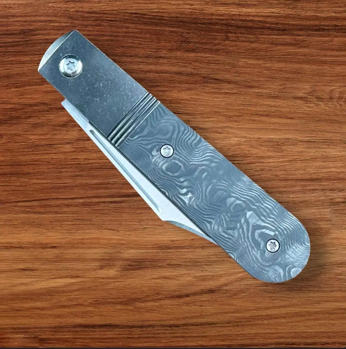 Jack Wolf Knives-Jack Wolf Knives - Big Bro Jack - FAT CARBON BLACK DUNES - w/ FREE Steel Bottle-Urban Cutlery