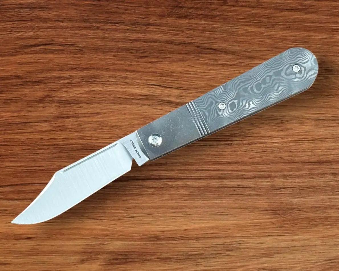 Jack Wolf Knives-Jack Wolf Knives - Big Bro Jack - FAT CARBON BLACK DUNES - w/ FREE Steel Bottle-Urban Cutlery