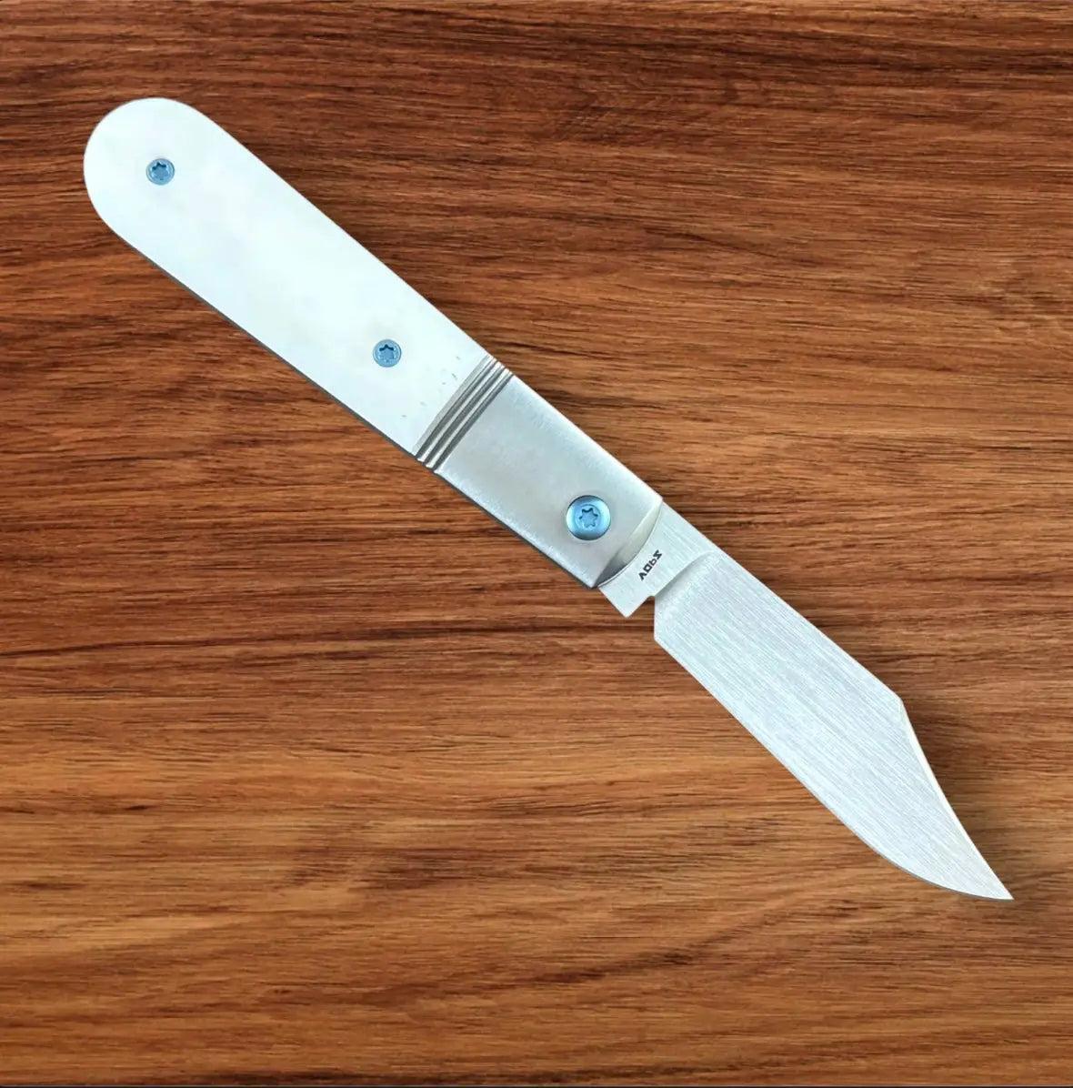 Jack Wolf Knives-Jack Wolf Knives - Big Bro Jack - SMOOTH WHITE BONE - w/ FREE Steel Bottle-Urban Cutlery