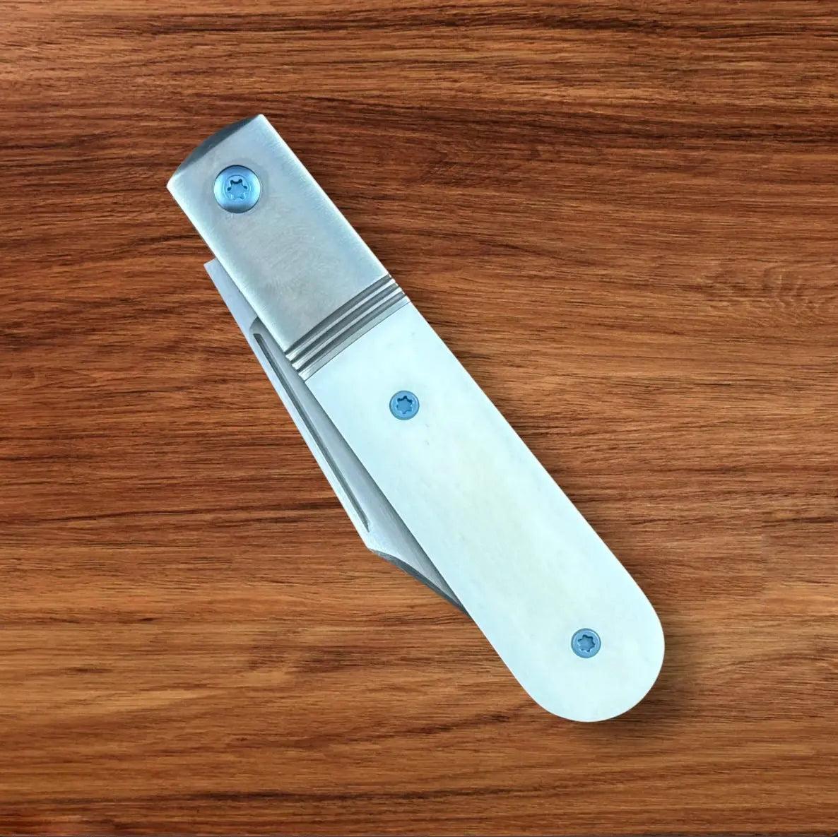 Jack Wolf Knives-Jack Wolf Knives - Big Bro Jack - SMOOTH WHITE BONE - w/ FREE Steel Bottle-Urban Cutlery