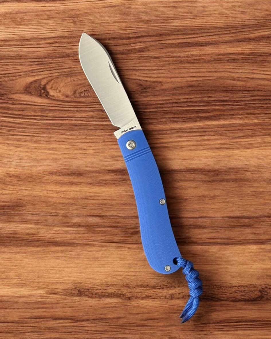 Jack Wolf Knives-Jack Wolf Knives K9 JACK - Ultralight Series - BLUE G10 OPPOSING ARCS-Urban Cutlery