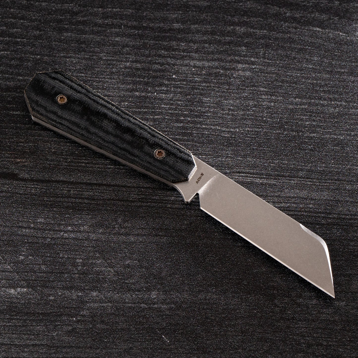 Jack Wolf Knives-Jack Wolf Knives - MIDNIGHT FIXedc - BLACK LINEN MICARTA STONEWASH-Urban Cutlery