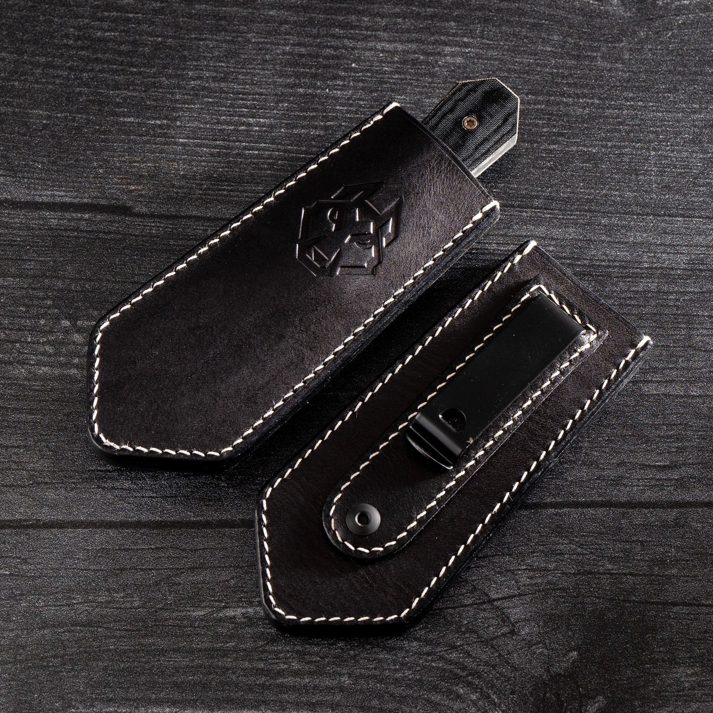 Jack Wolf Knives-Jack Wolf Knives - MIDNIGHT FIXedc - BLACK LINEN MICARTA STONEWASH-Urban Cutlery