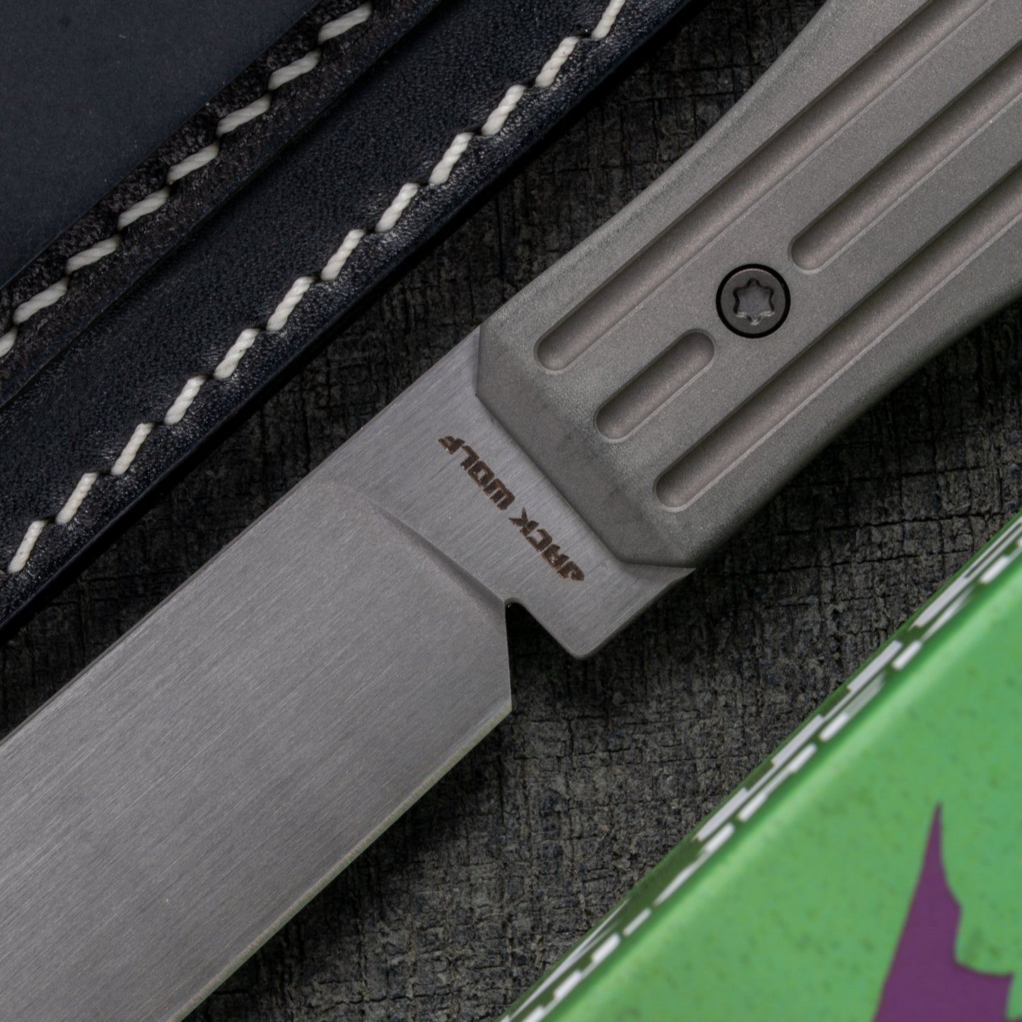Jack Wolf Knives - Vampire FIXedc - TITANIUM FLUTED - w/ FREE Flask-Jack Wolf Knives-Urban Cutlery & Lifestyle Shoppe