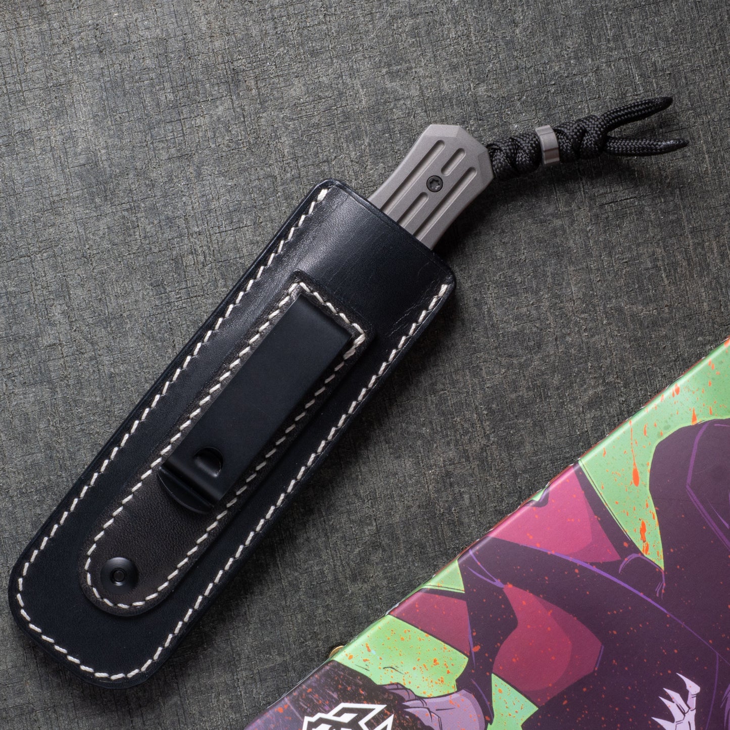 Jack Wolf Knives - Vampire FIXedc - TITANIUM FLUTED - w/ FREE Flask-Jack Wolf Knives-Urban Cutlery & Lifestyle Shoppe
