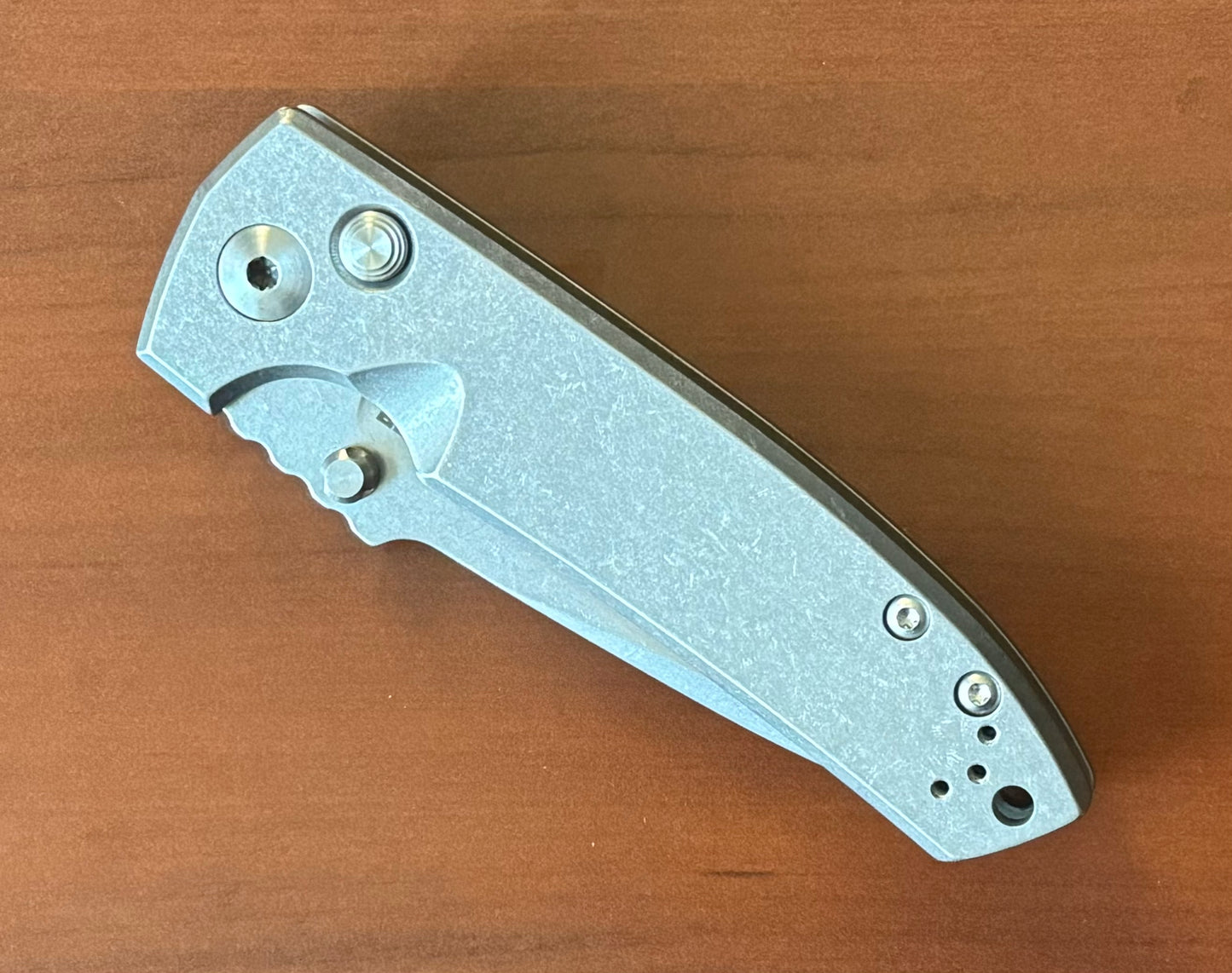 Les George Knives-Les George Knives VECP - Button Lock - Stonewashed Handle & Blade-Urban Cutlery