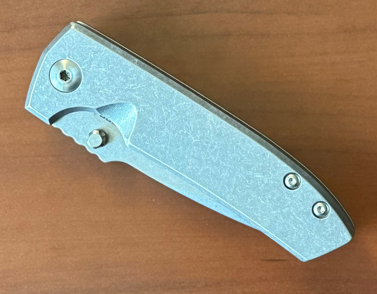 Les George Knives-Les George Knives VECP - Frame Lock - Stonewashed Handle & Blade-Urban Cutlery