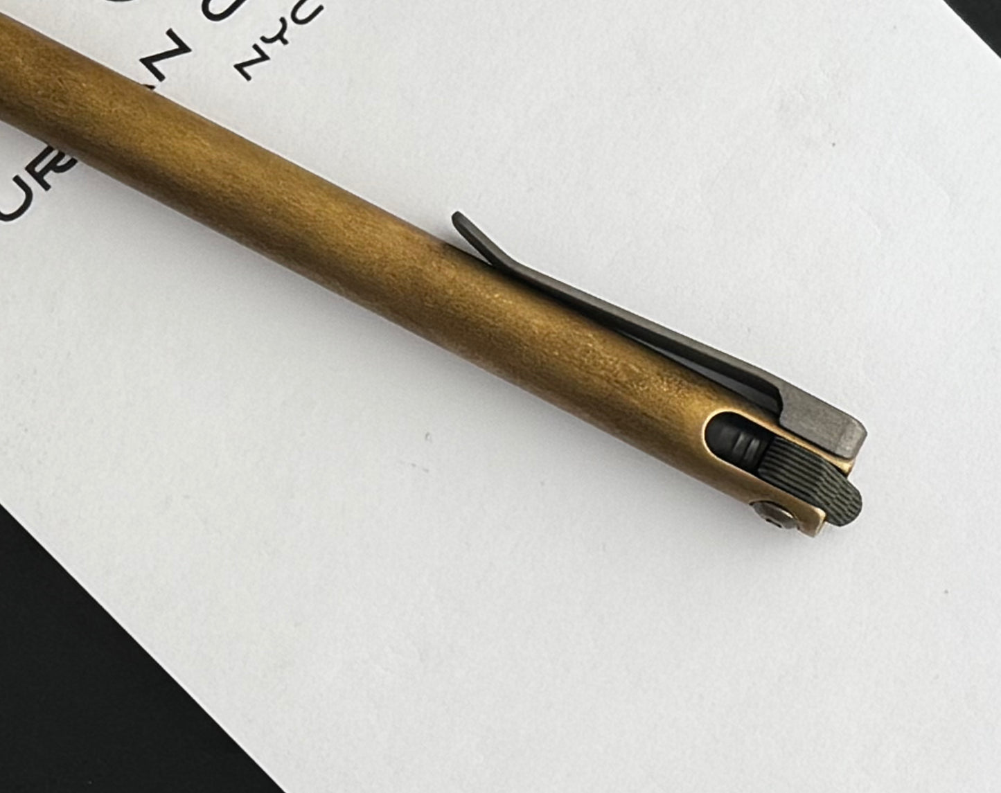 Maverick Customs-Maverick Customs Flipper Universal Pen - Brass - G10 Flipper-Urban Cutlery