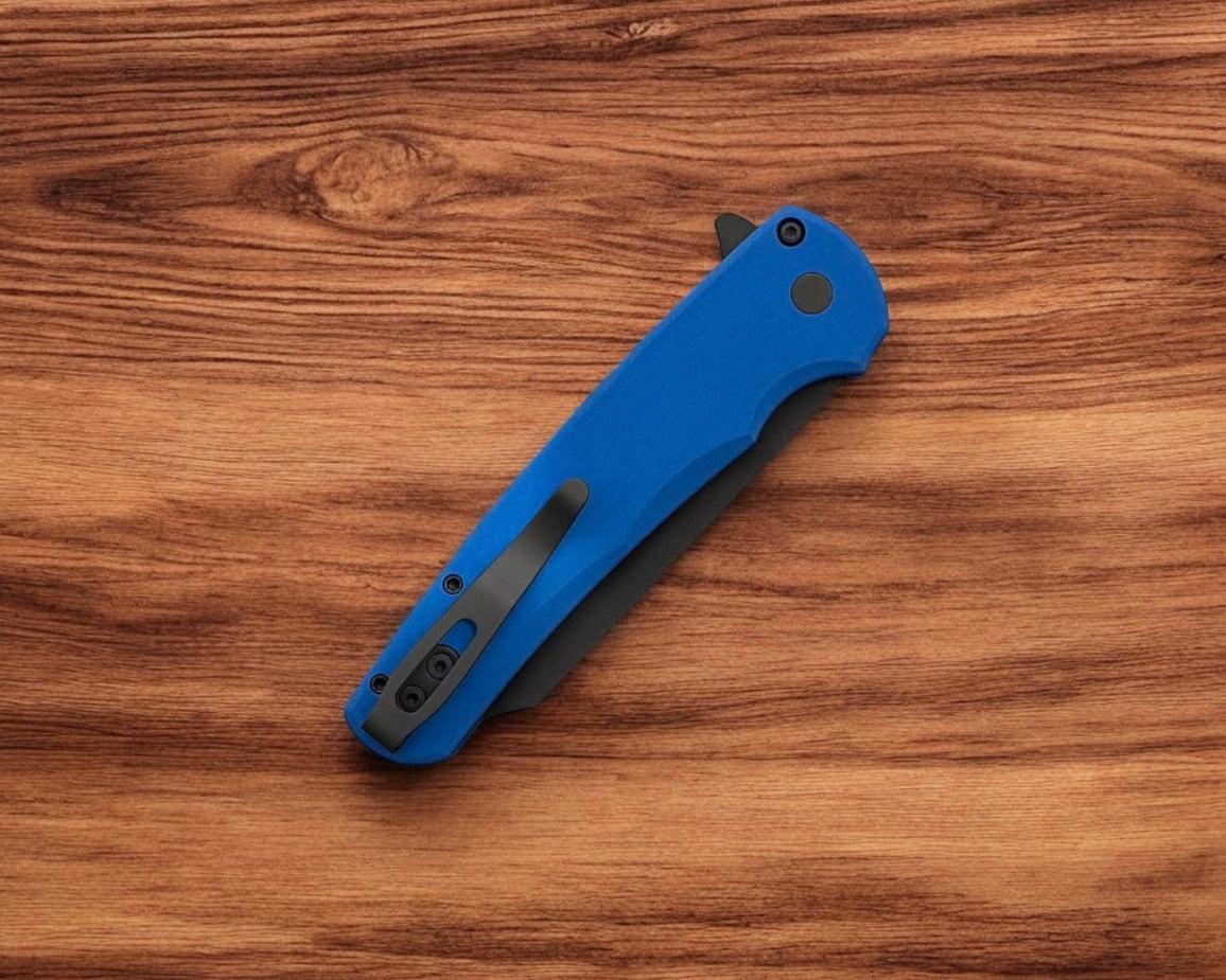 Pro-Tech-Pro-Tech 5403.Blue Malibu - Blue Handle - DLC Black Reverse Tanto Magnacut Blade - Black Hardware-Urban Cutlery