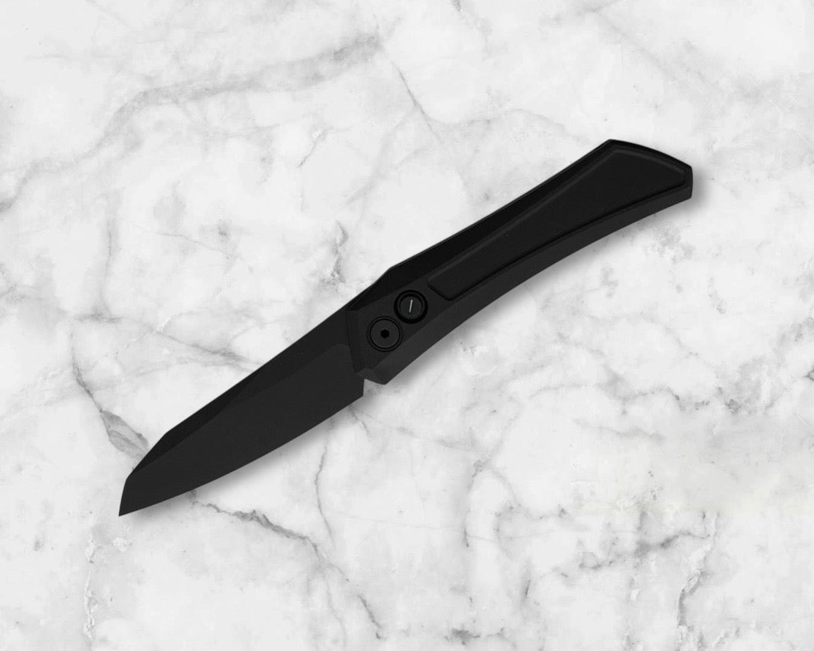 Pro-Tech-Pro-Tech DS103.Operator Dmitry Sinkevich Design Oligarch Auto - OPERATOR EDITION - Solid Black Handles - Sterile Black DLC Magnacut Blade - Tritium Push Button-Urban Cutlery