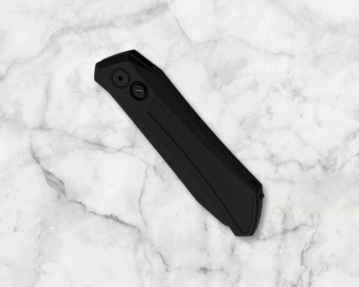 Pro-Tech-Pro-Tech DS103.Operator Dmitry Sinkevich Design Oligarch Auto - OPERATOR EDITION - Solid Black Handles - Sterile Black DLC Magnacut Blade - Tritium Push Button-Urban Cutlery