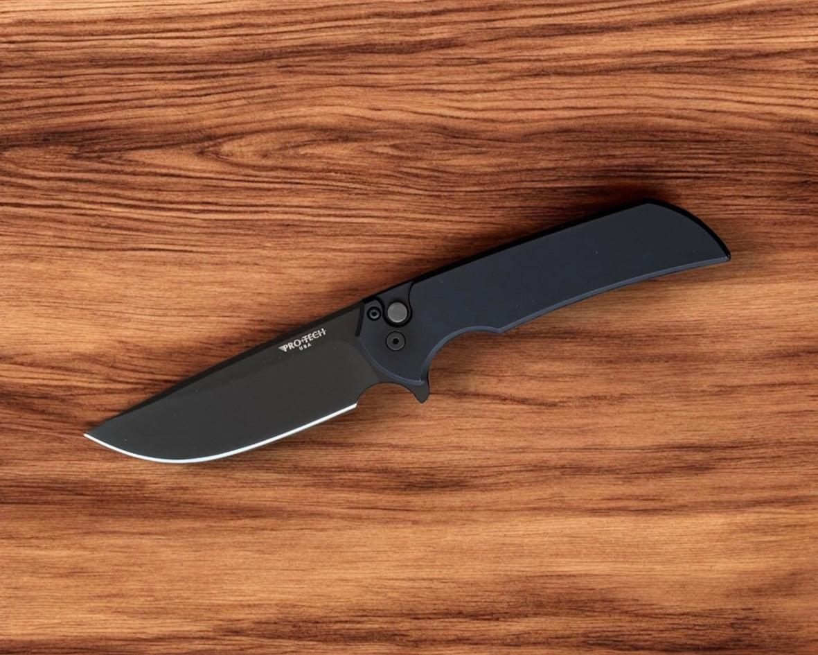 Pro-Tech-Pro-Tech Mordax (MX103) - Black Handle - DLC Black Magnacut Blade - DLC Black Mini Deep Carry Clip-Urban Cutlery