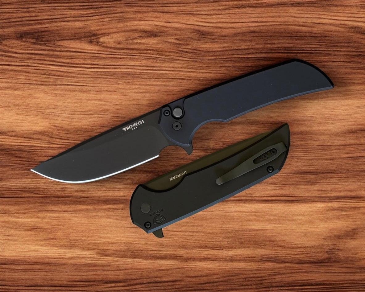 Pro-Tech-Pro-Tech Mordax (MX103) - Black Handle - DLC Black Magnacut Blade - DLC Black Mini Deep Carry Clip-Urban Cutlery