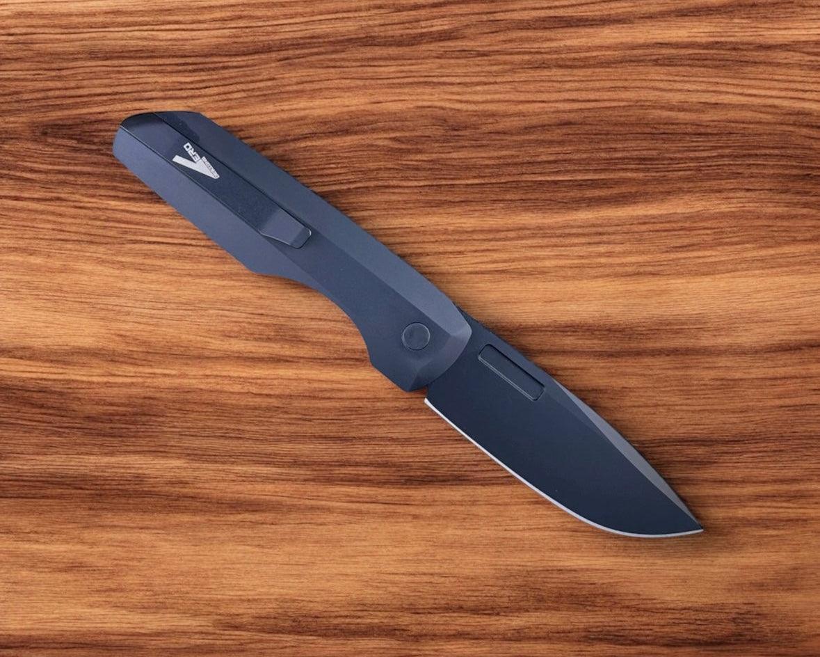 Pro-Tech-Pro-Tech Vero Synapse Auto - Black Aluminum and Green Linen Micarta Handle - DLC Black Magnacut Blade - Black Hardware - Black Signature Vero Clip-Urban Cutlery
