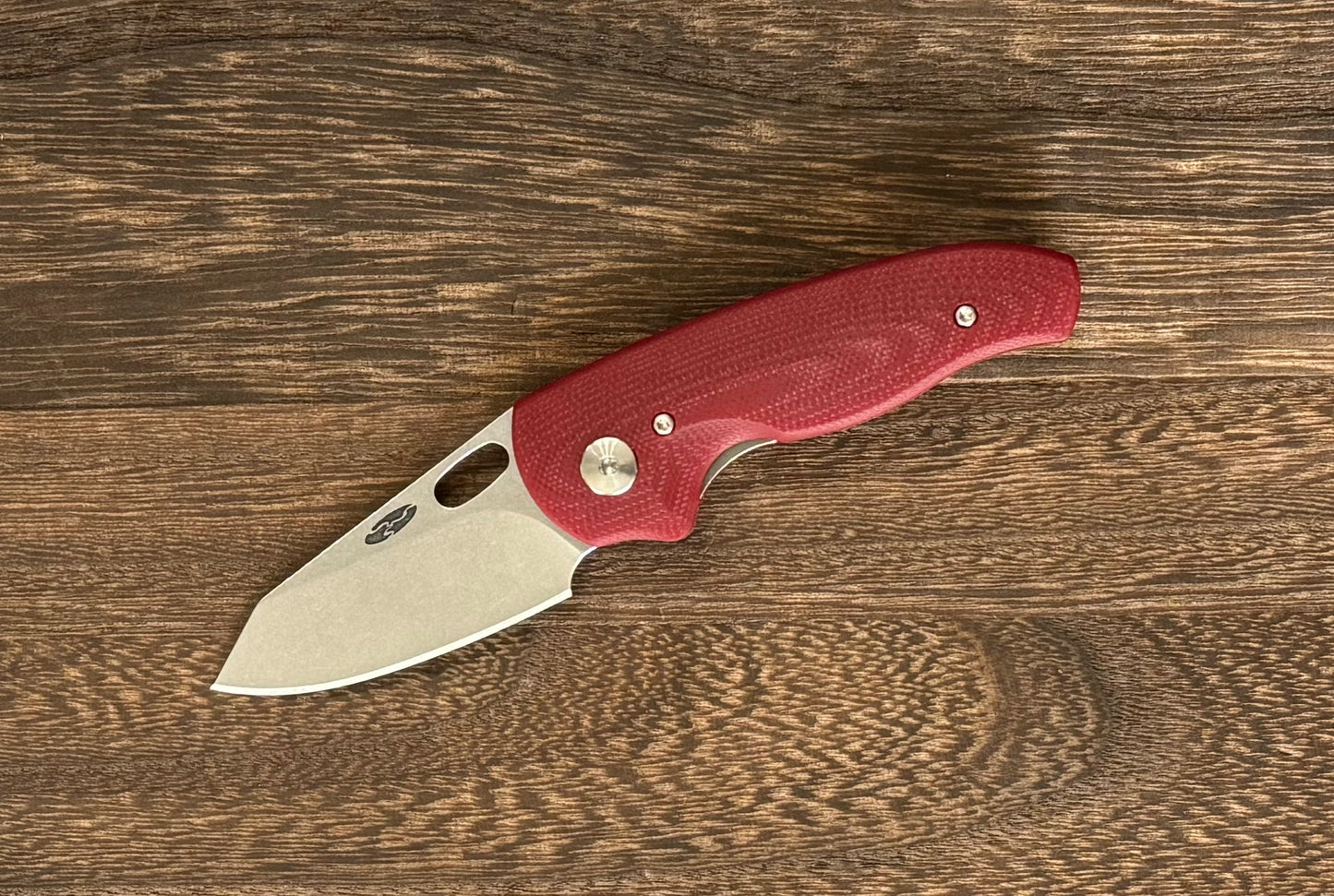 Three Rivers Mfg. (TRM) Holey Nerd - RUBY RED G10 3D Contoured Handles - Magnacut Urban Cutlery & Lifestyle Shoppe