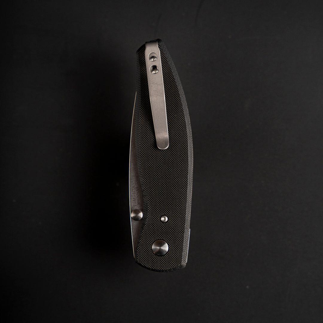 Three Rivers Mfg.-Three Rivers Mfg. (TRM) Atom - JET BLACK G10 FLAT Handles - MAGNACUT Blade-5-Urban Cutlery