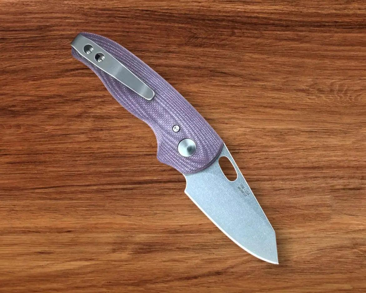 Three Rivers Mfg.-Three Rivers Mfg. (TRM) Holey Nerd - POPSICLE PURPLE G10 3D Contoured Handles - MagnaCut-Urban Cutlery