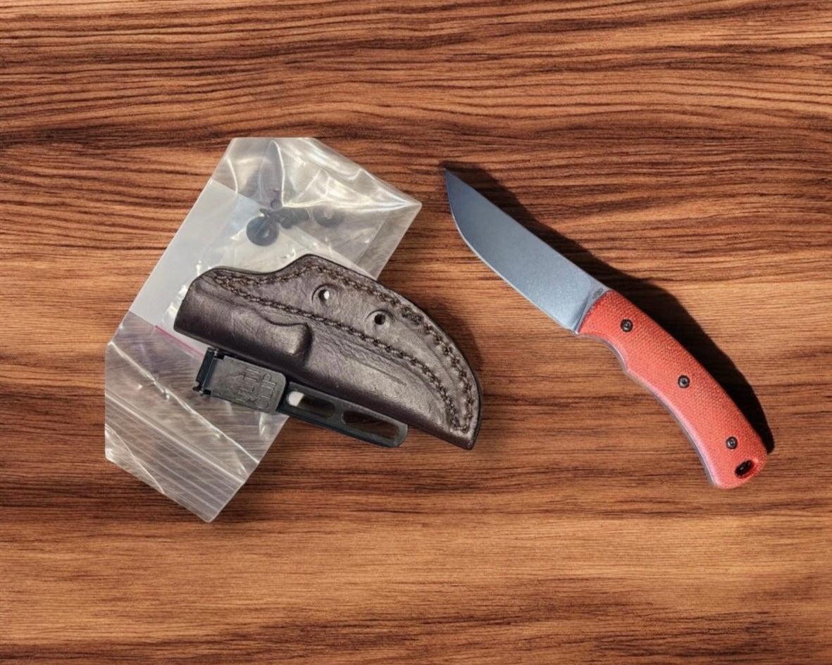 Three Rivers Mfg.-Three Rivers Mfg. (TRM) TAGALONG - AUTUMN ORANGE MICARTA - PSB27 Blade-1-Urban Cutlery