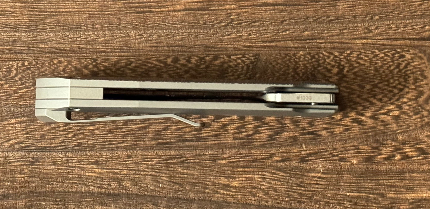 Urban EDC; Vero Engineering-Vero Engineering Impulse Mini Seigaiha - Stonewashed M390 - Brand New-6-Urban Cutlery