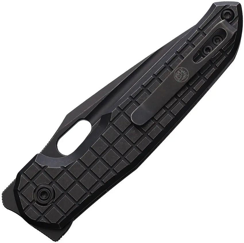 Vosteed-Vosteed Thunderbird - Trek Lock Knife (3.25" Elmax Blade & Black Titanium Frag Pattern Handle) - VOSA0312-Urban Cutlery