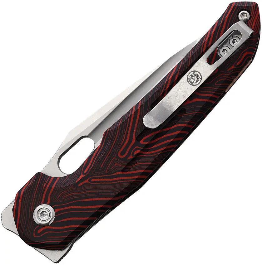 Vosteed-Vosteed Thunderbird - Trek Lock Knife (3.48" S35VN Blade & Red Topo G10 Handle) - VOSTBSG1-Urban Cutlery