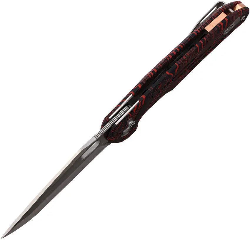 Vosteed-Vosteed Thunderbird - Trek Lock Knife (3.48" S35VN Blade & Red Topo G10 Handle) - VOSTBSG1-Urban Cutlery