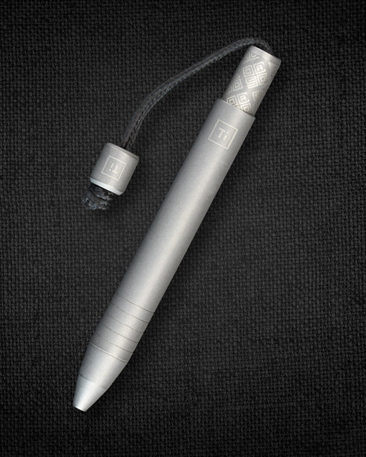 Ocaso Titanium Mini Pen - Stonewash Titanium