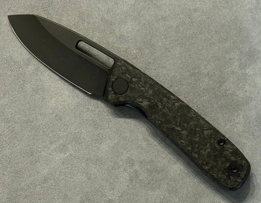Bridgeport Knife Co-Bridgeport Knife Co 395 LL V2 - Shred Carbon Fiber - Blackwashed Blade-Urban Cutlery