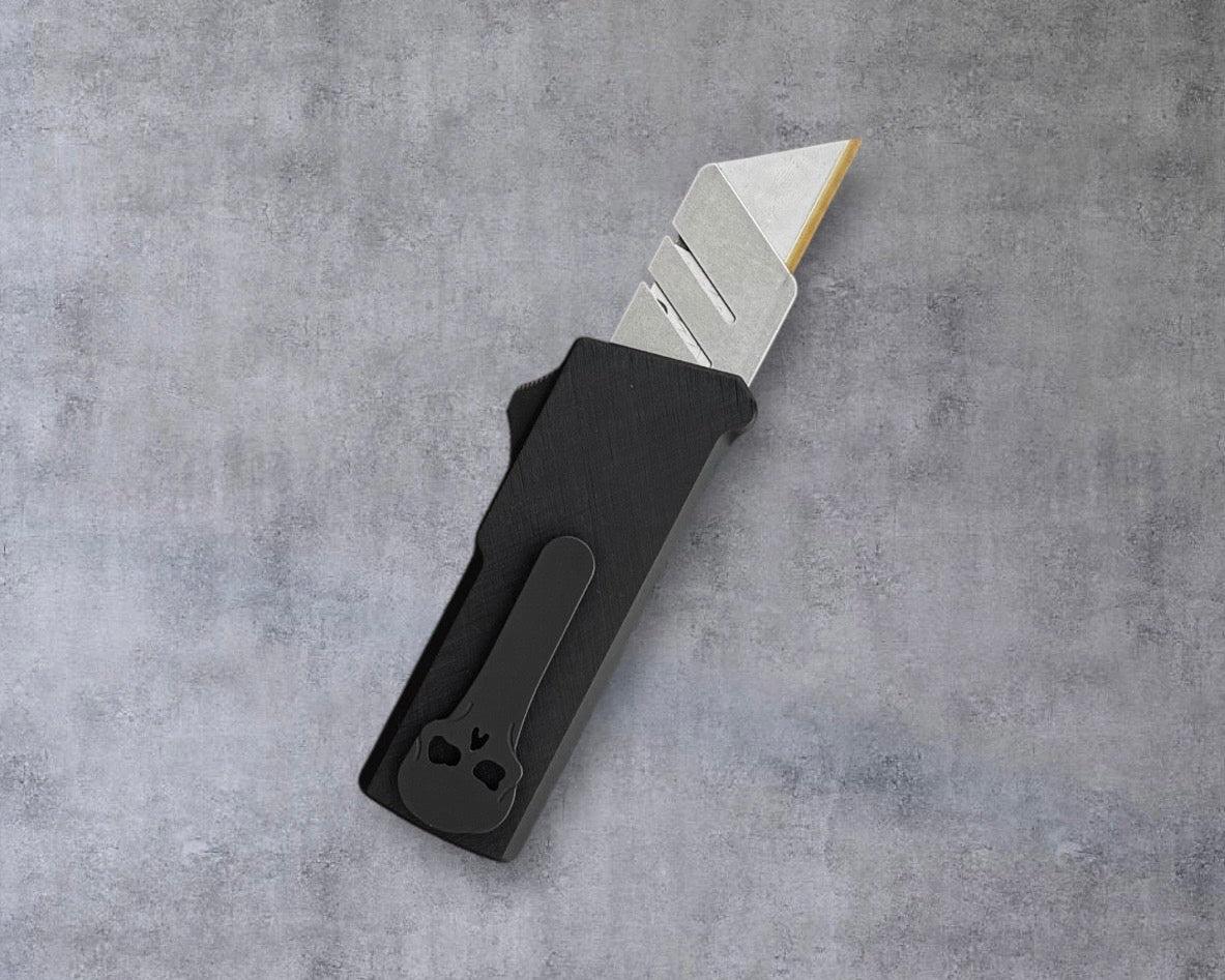 Chaves Knives-Chaves CHUB OTF - Black Crosshatch-2-Urban Cutlery