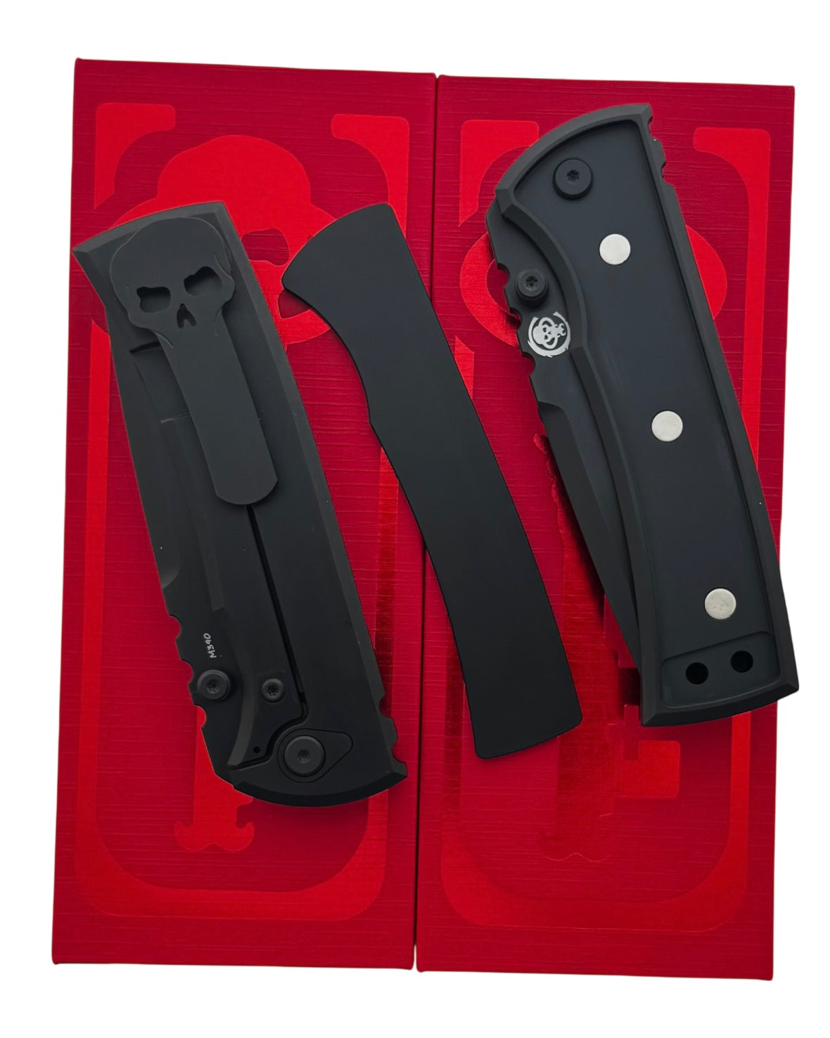 Chaves Knives-Chaves Knives Magnetic Inlay Integral Redencion 229 Frame Lock - Black PVD w/ Satin Flats Titanium Handles w/ Magnetic Inlay - Black PVD M390 Drop Point Blade-2-Urban Cutlery