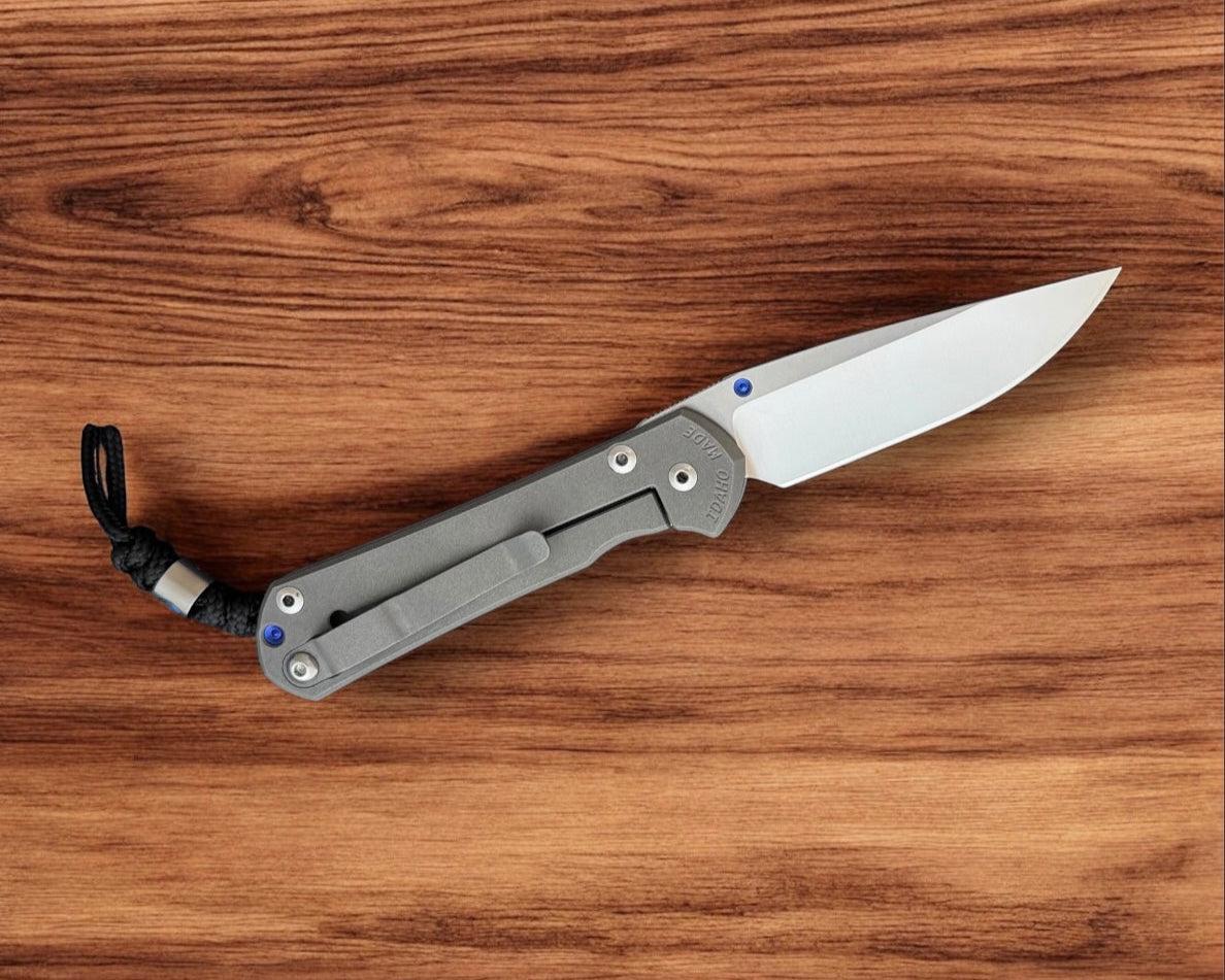 Chris Reeve Knives-Chris Reeve Knives Small Sebenza - Blue Dog Paw Graphic - MagnaCut Blade-Urban Cutlery