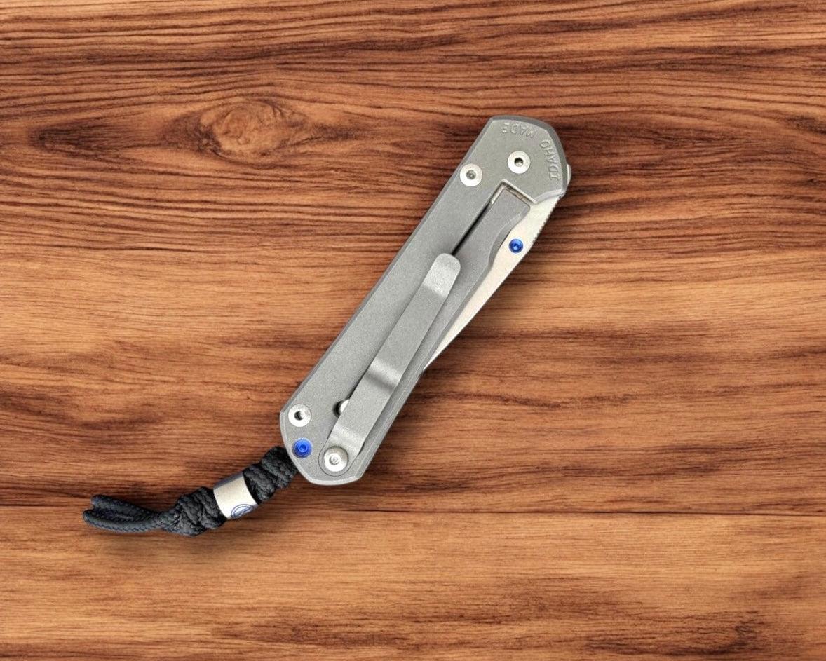 Chris Reeve Knives-Chris Reeve Knives Small Sebenza - Blue Dog Paw Graphic - MagnaCut Blade-Urban Cutlery