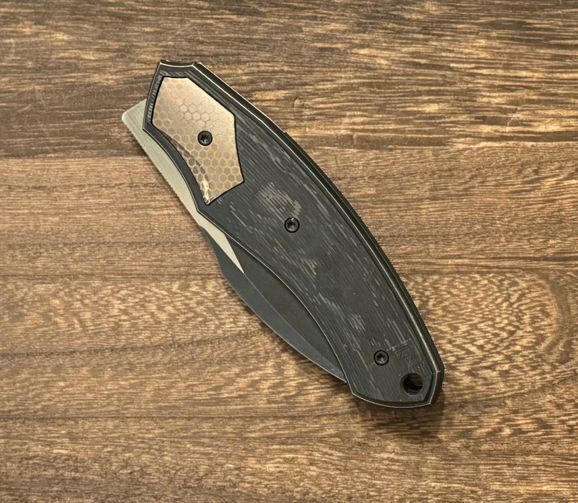 Custom Knife Factory-Custom Knife Factory Davless Carbon Fiber & Superconductor w/ Two Tone Blackwash-Urban Cutlery