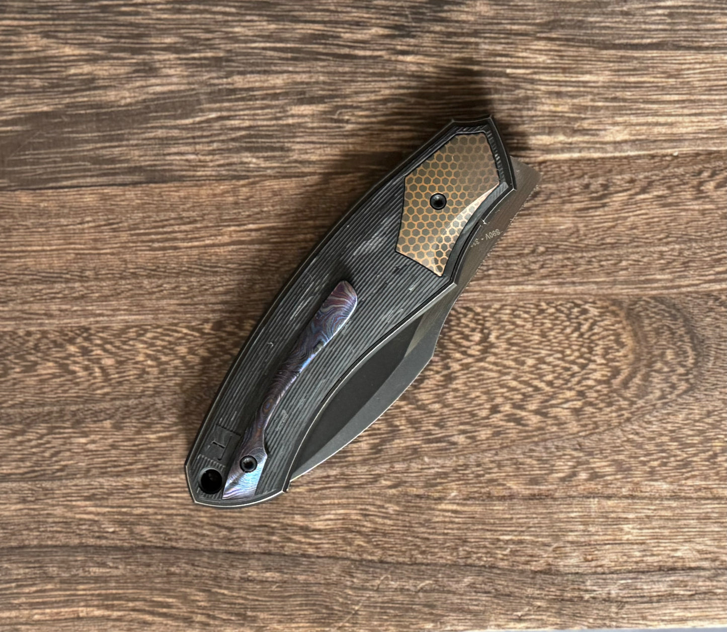 Custom Knife Factory-Custom Knife Factory Davless Carbon Fiber & Superconductor w/ Two Tone Blackwash-Urban Cutlery