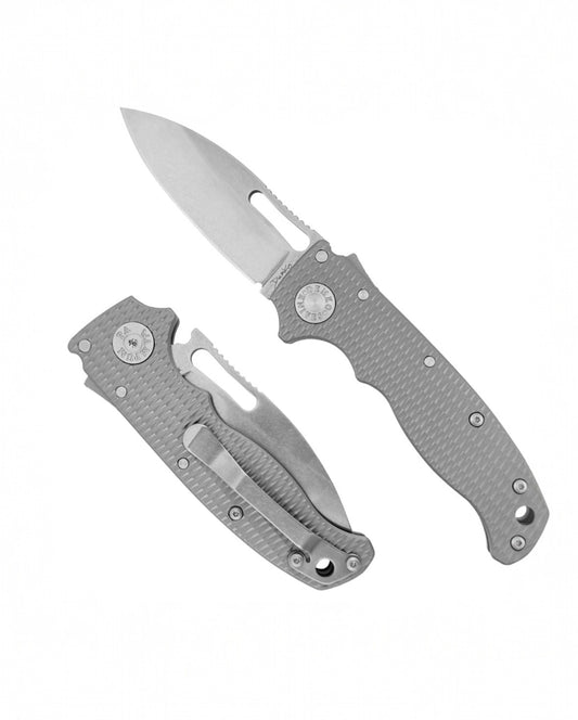 Demko Knives-Demko Knives AD20.5 - Milled Titanium Handles - 3V Slicer Shark Blade-1-Urban Cutlery