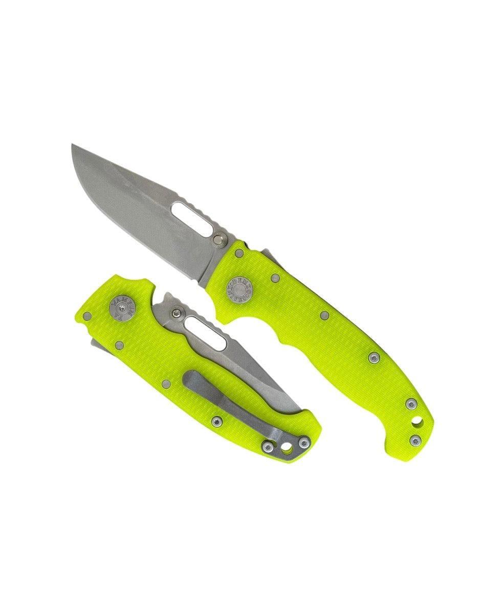 Demko Knives-Demko Knives USA MGAD20 - Dayglow G10 Handles - 3V Clip Point Blade-1-Urban Cutlery