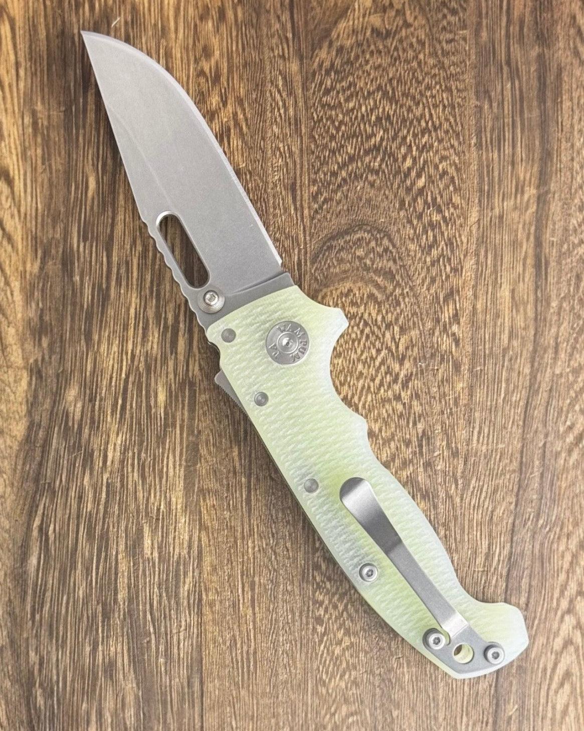 Demko Knives-Demko Knives USA MGAD20 - Natural G10 Handles - 3V Clip Point Blade-2-Urban Cutlery