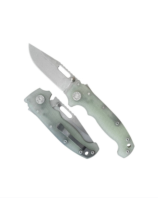 Demko Knives-Demko Knives USA MGAD20 - Natural G10 Handles - 3V Clip Point Blade-Folding Knife-Urban Cutlery