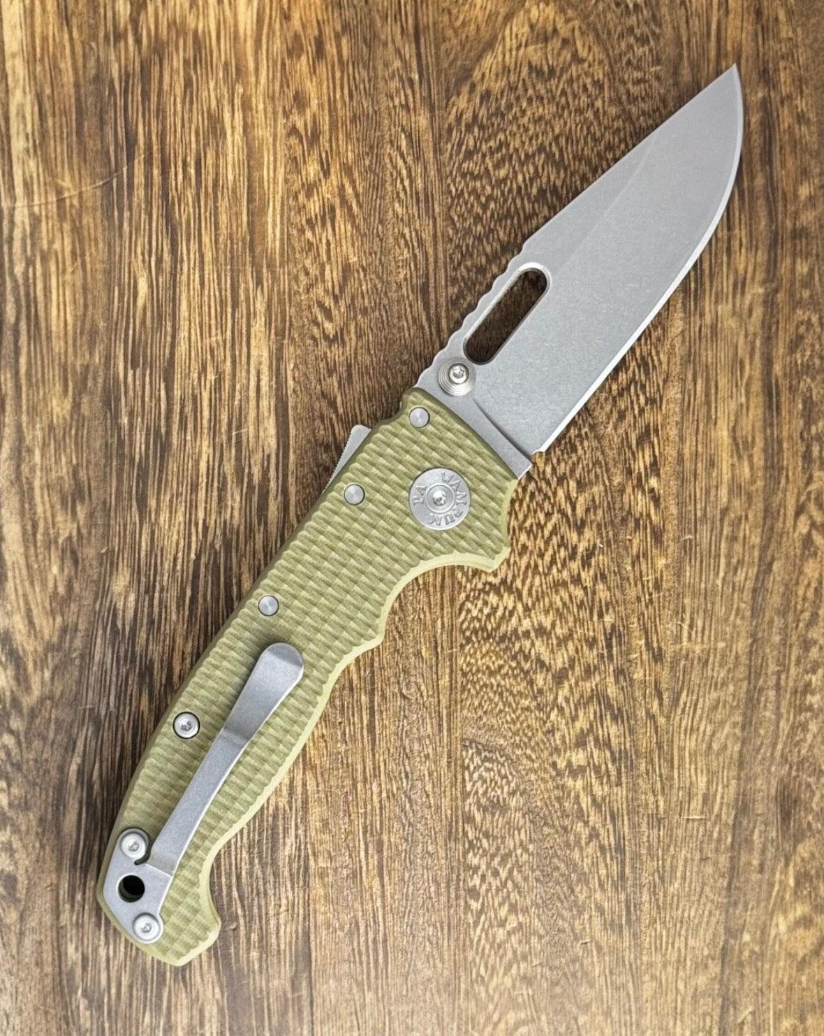 Demko Knives-Demko Knives USA MGAD20 - OD Green G10 Handles - 3V Clip Point Blade-2-Urban Cutlery