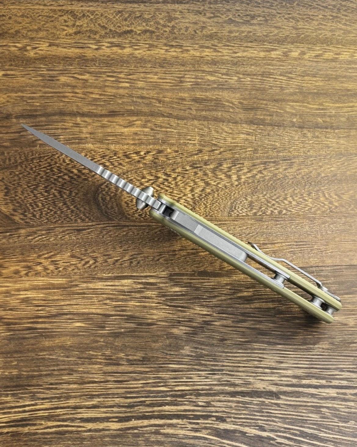 Demko Knives-Demko Knives USA MGAD20 - OD Green G10 Handles - 3V Clip Point Blade-3-Urban Cutlery