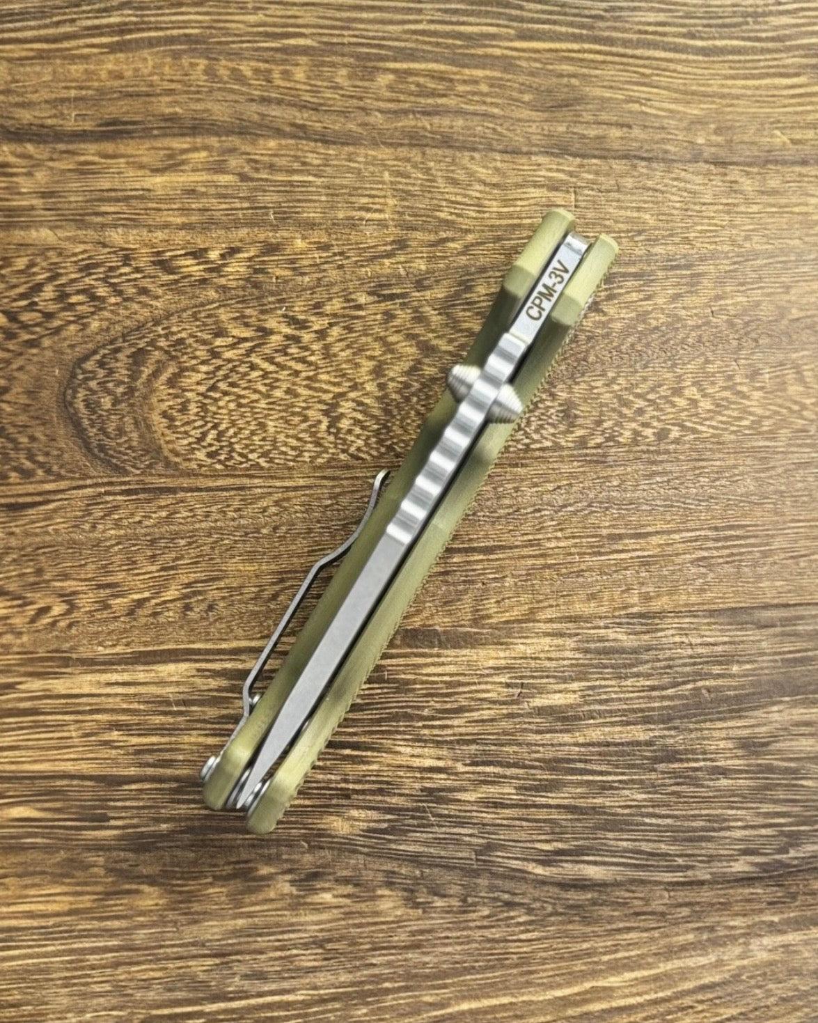 Demko Knives-Demko Knives USA MGAD20 - OD Green G10 Handles - 3V Clip Point Blade-4-Urban Cutlery