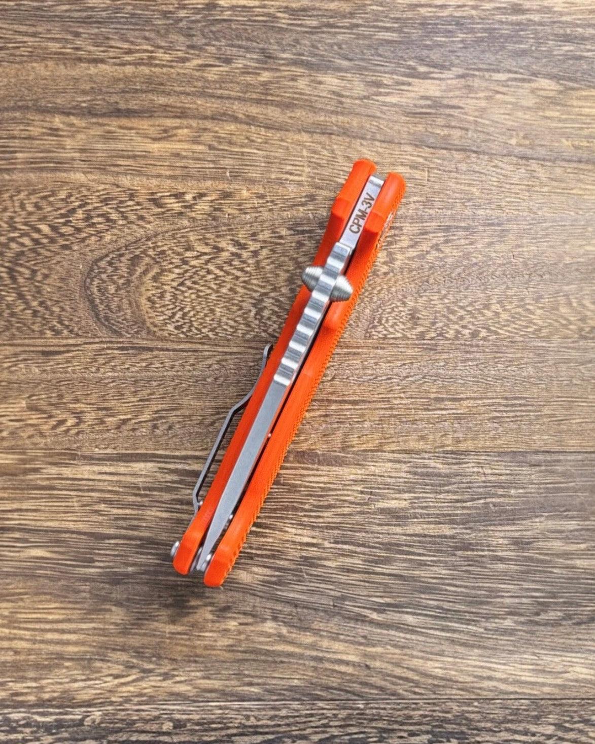 Demko Knives-Demko Knives USA MGAD20 - Orange G10 Handles - 3V Clip Point Blade-3-Urban Cutlery