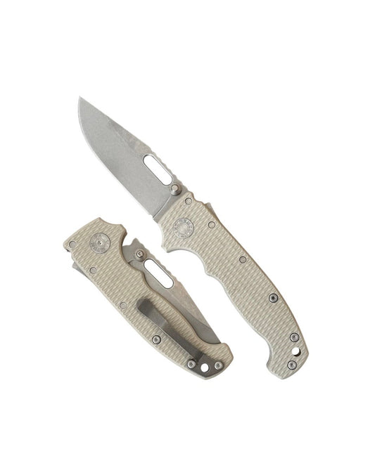 Demko Knives-Demko Knives USA MGAD20 - Tan G10 Handles - 3V Clip Point Blade-Folding Knife-Urban Cutlery