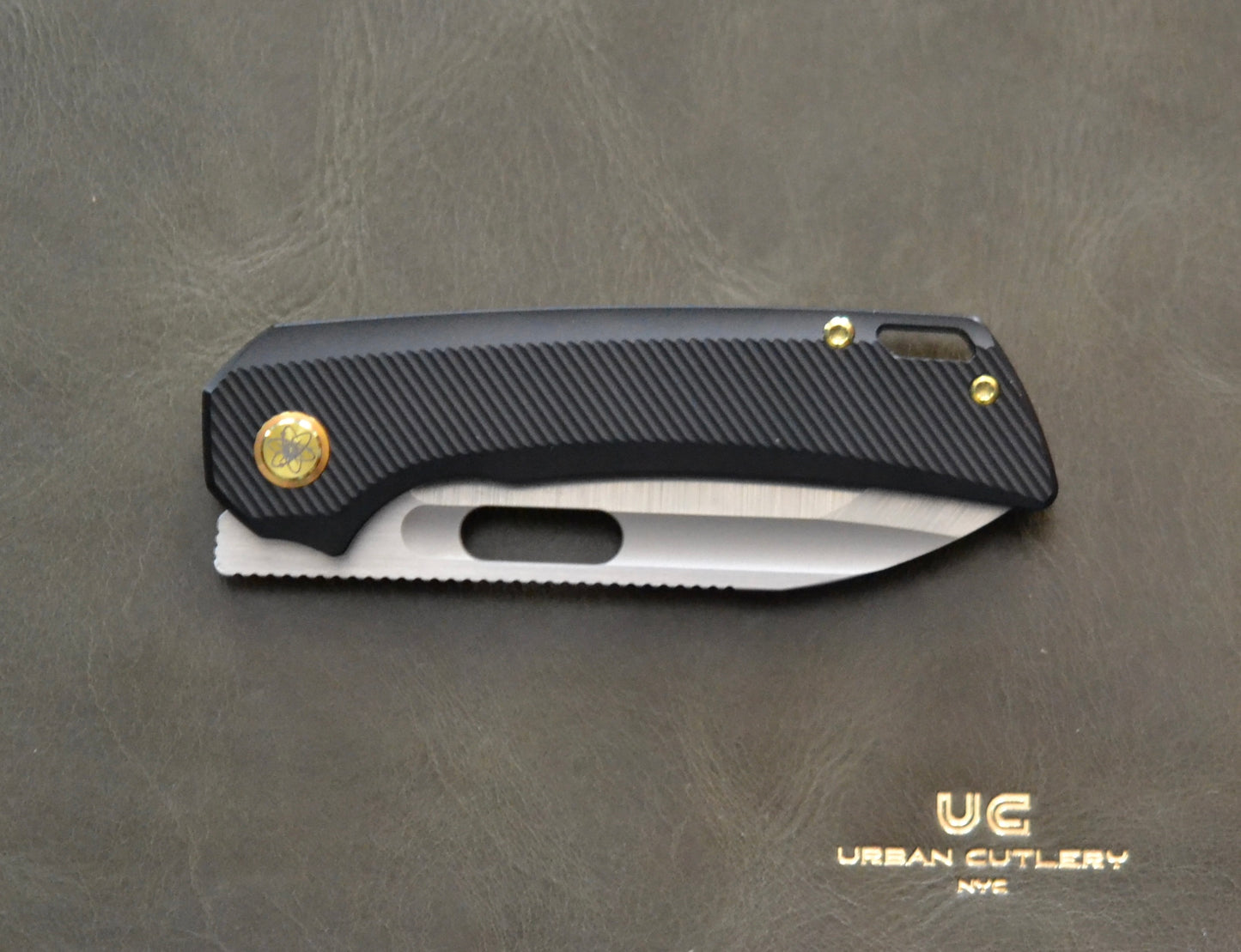 EMP EDC Relative 3.4" Elmax Drop Point Satin Finish Milled Titanium Bronze #045 - Brand New EMP EDC Urban Cutlery & Lifestyle Shoppe