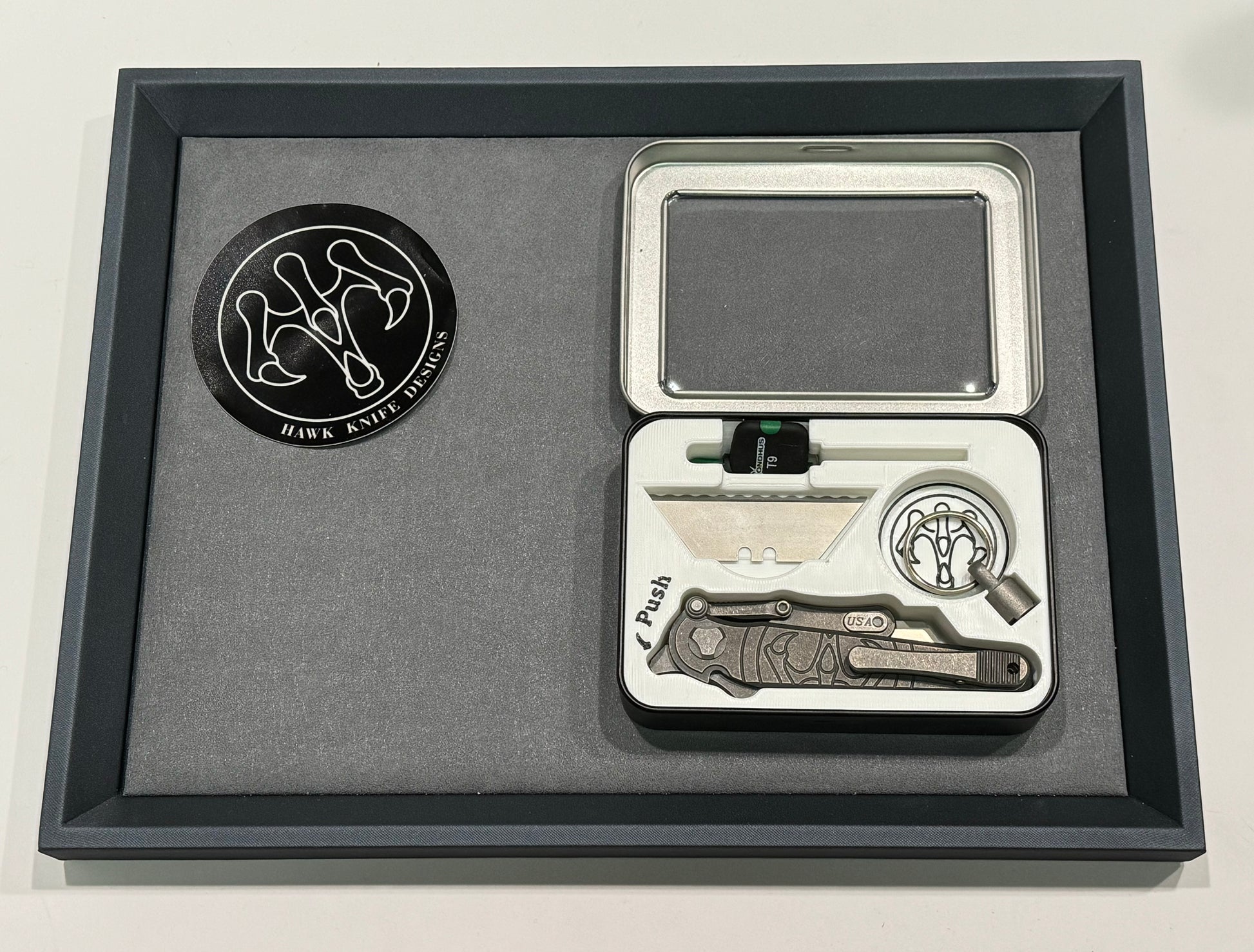 Hawk Knife Designs-G&G Hawk Knives Shortcut Titanium Flipper Utility Knife - Brand New-1-Urban Cutlery